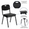 Emma and Oliver 880 lb. Capacity Plastic Stack Chair with Open Back